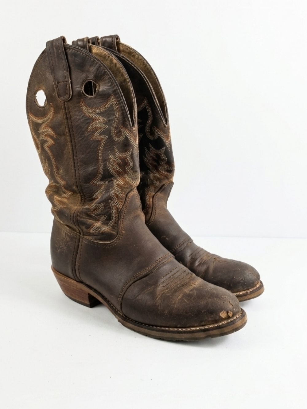 Double-H brand Daniela Brown Leather Women's Western Boots Size 9.5